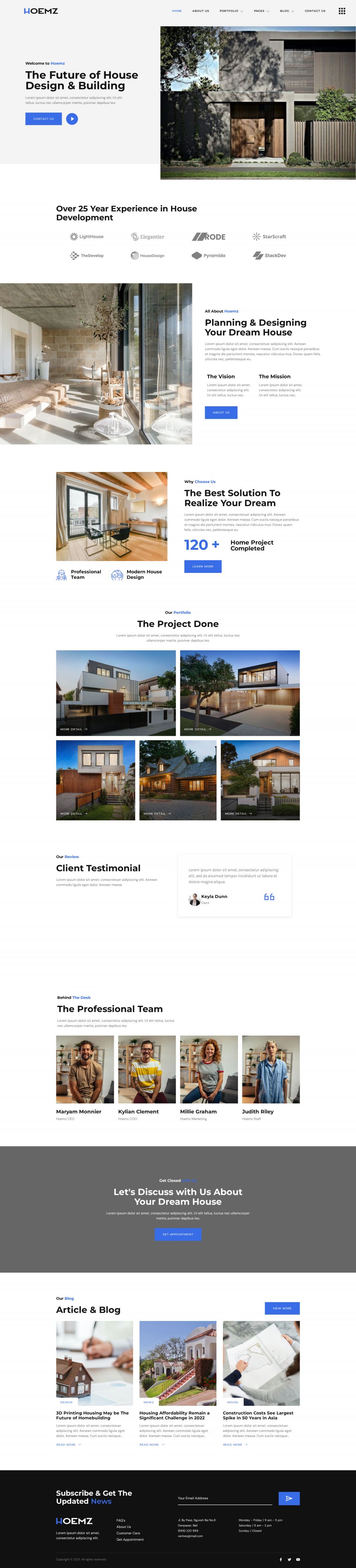 WordPress template ThemeForest Hoemz