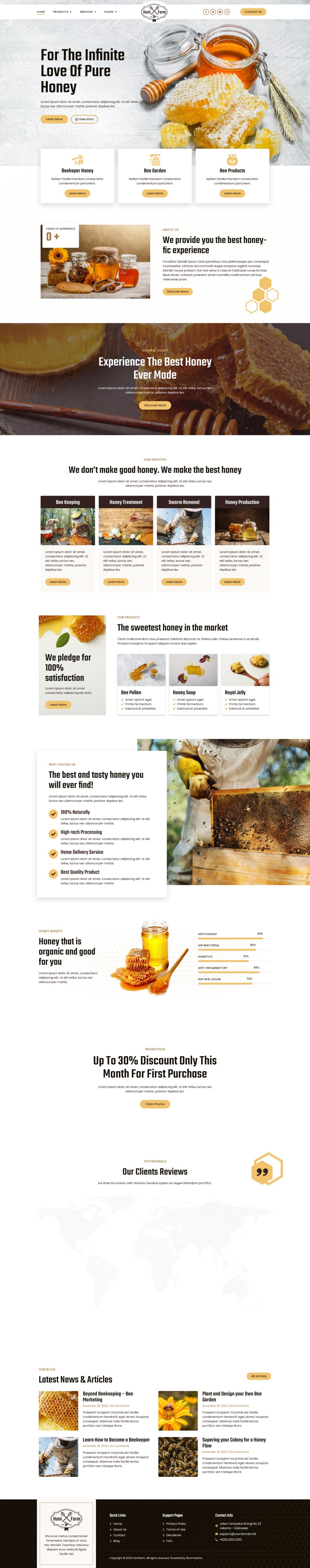 WordPress template ThemeForest HoniFarm