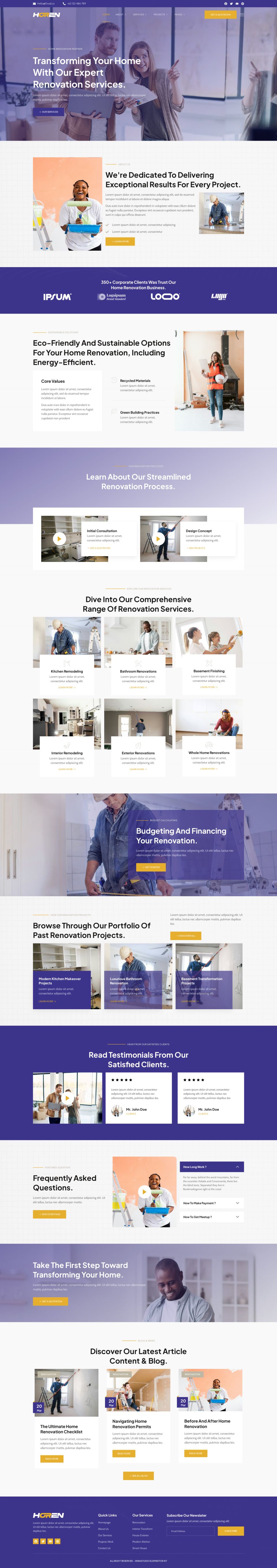WordPress template ThemeForest Horen