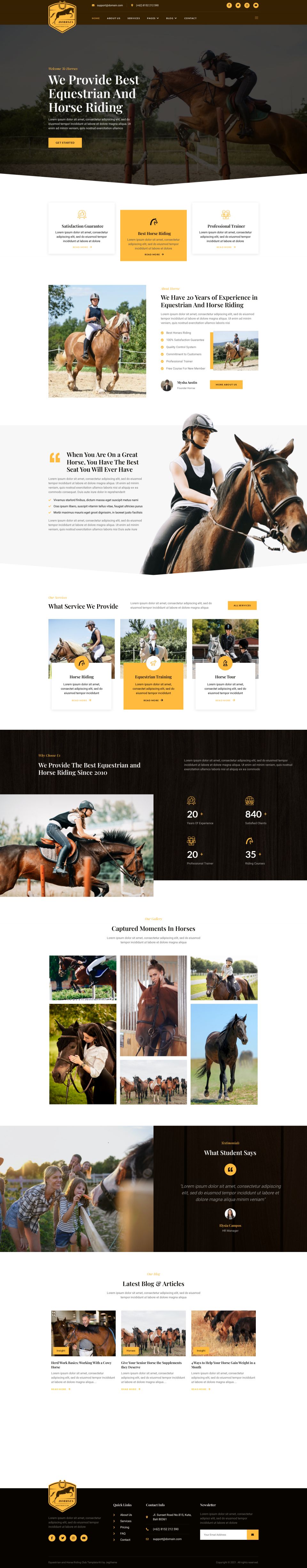 WordPress template ThemeForest Horrses