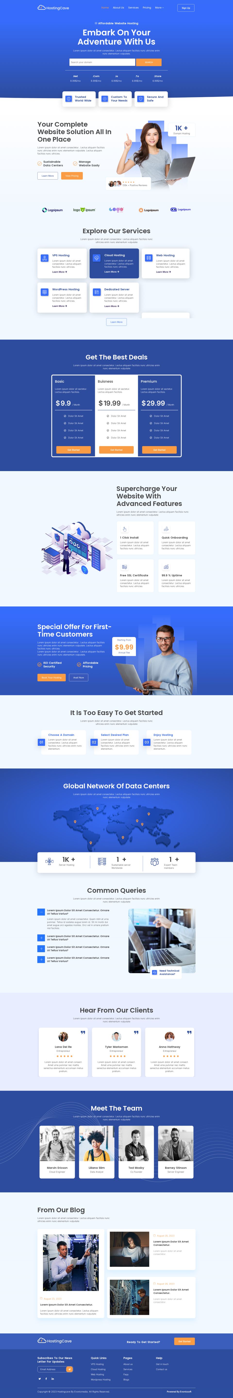 WordPress template ThemeForest Hostingcave