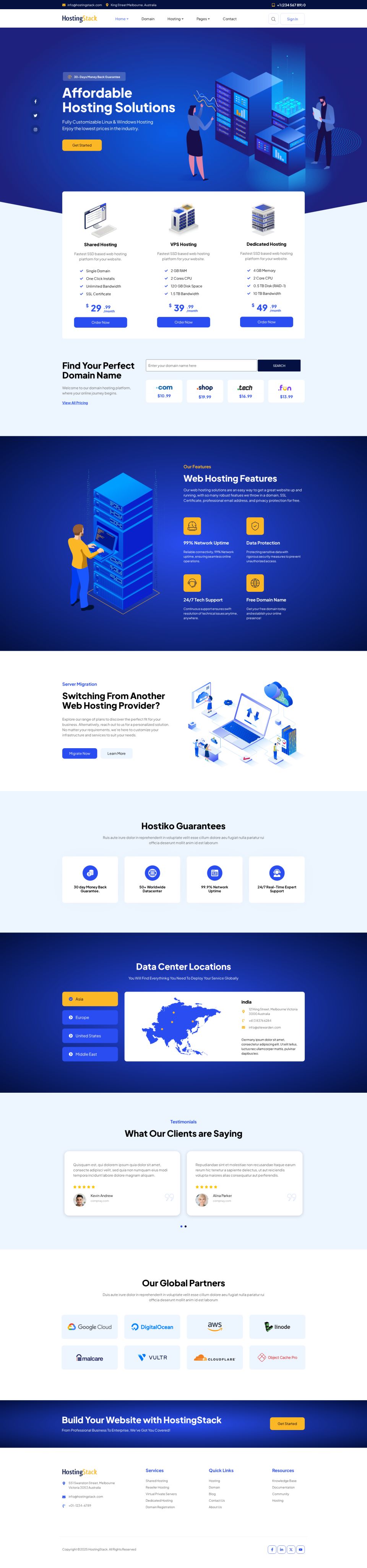 WordPress template ThemeForest HostingStack