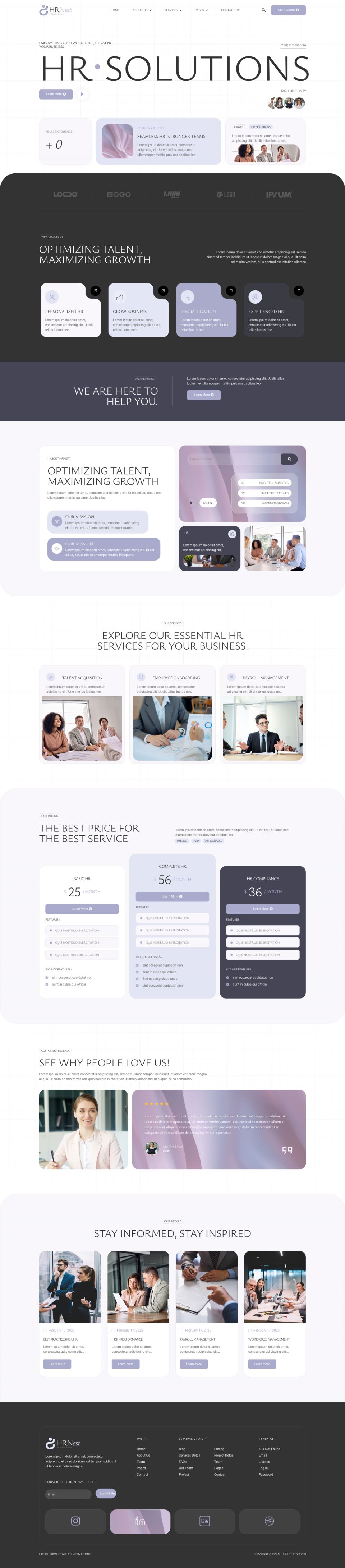 WordPress template ThemeForest HRNest