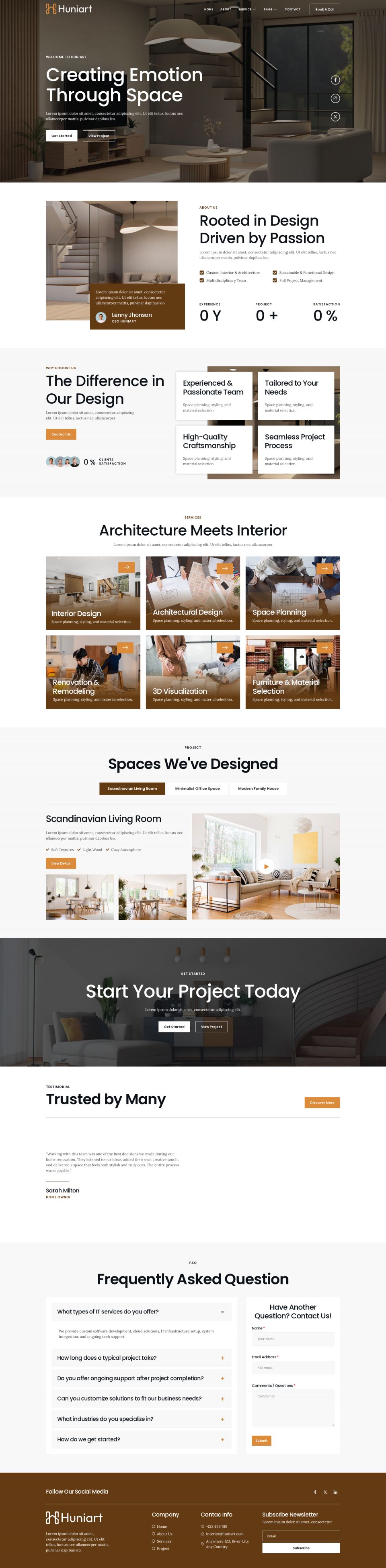 WordPress template ThemeForest Huniart