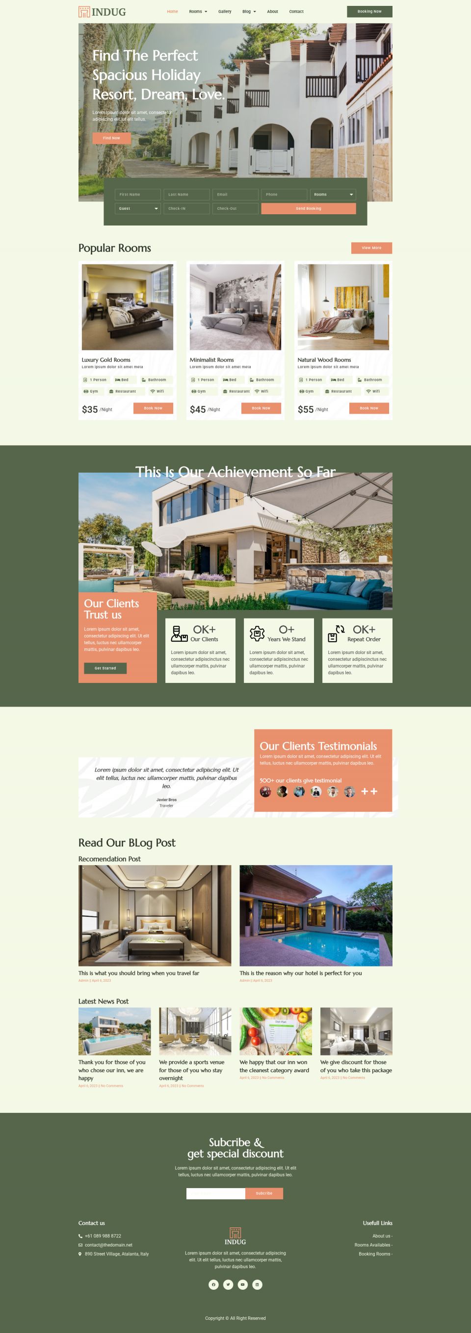 WordPress template ThemeForest Indug