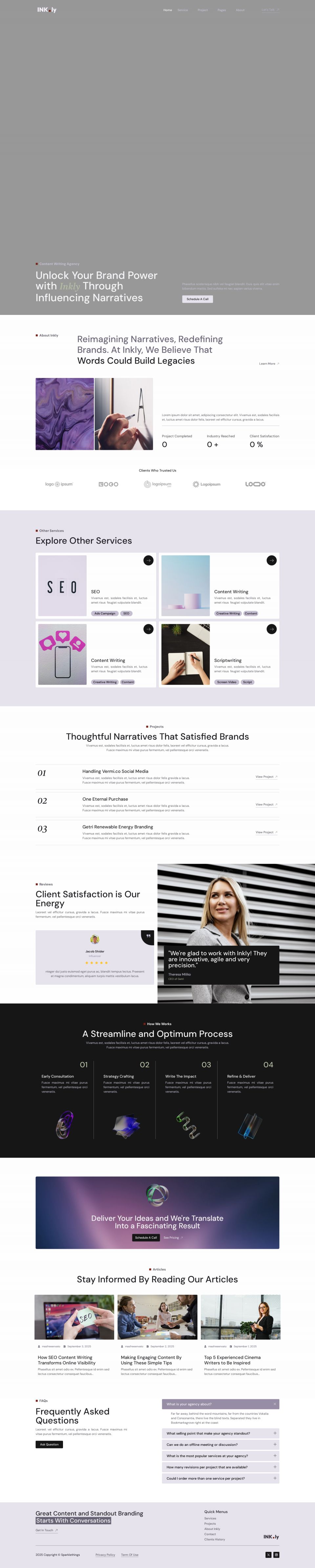 WordPress template ThemeForest Inkly