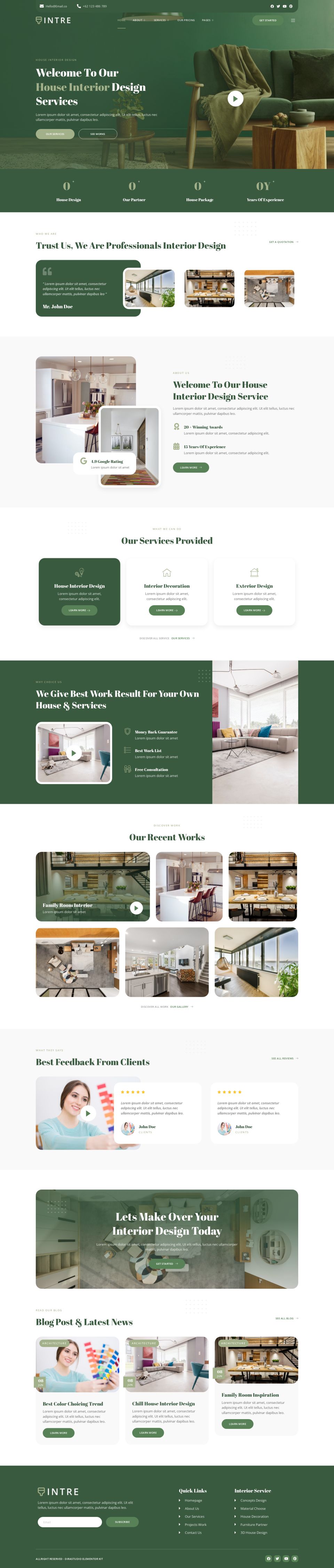 WordPress template ThemeForest Intre