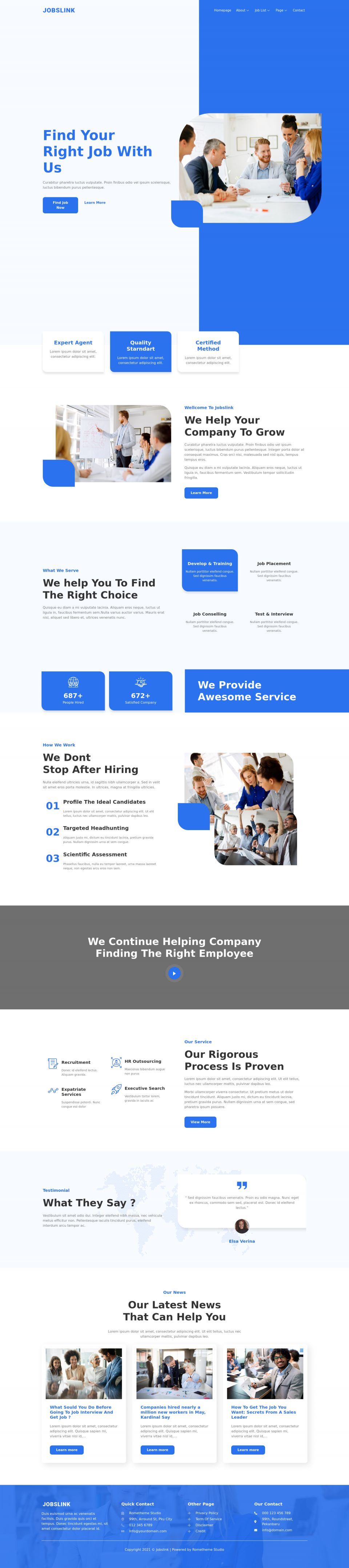 WordPress template ThemeForest Jobslink