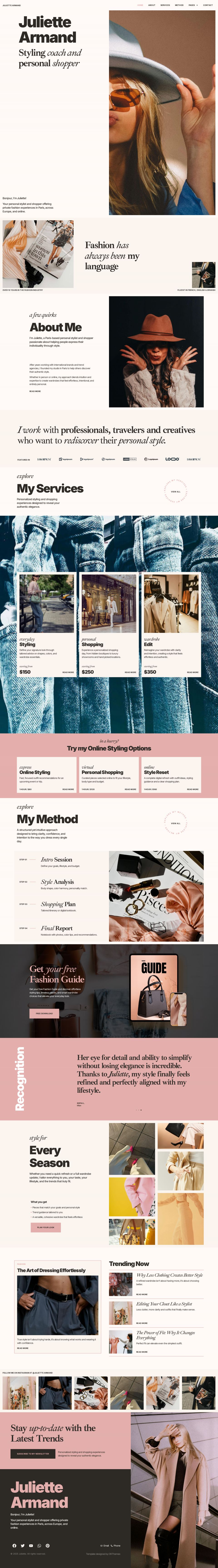 WordPress template ThemeForest Juliette