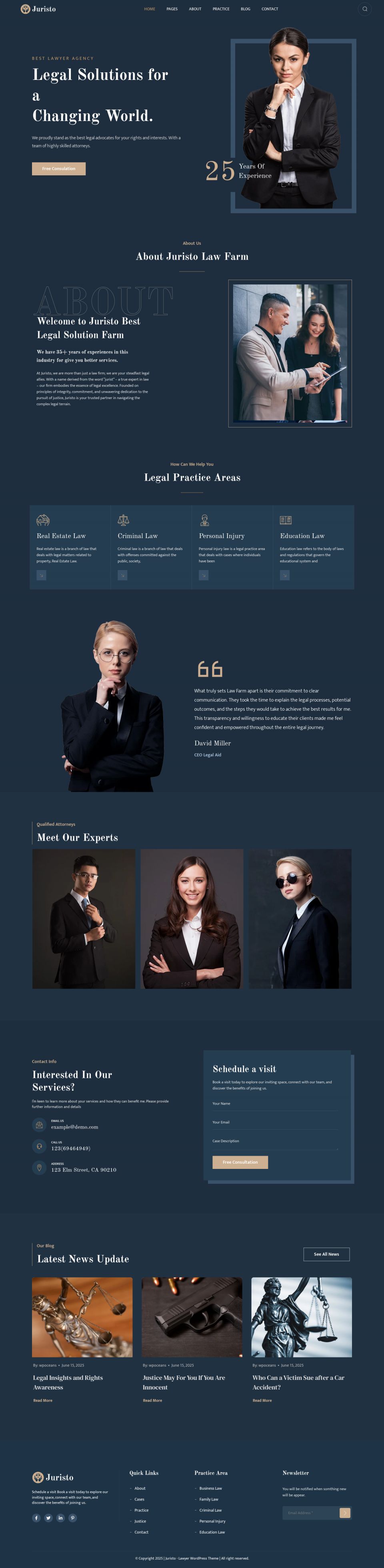 WordPress template ThemeForest Juristo