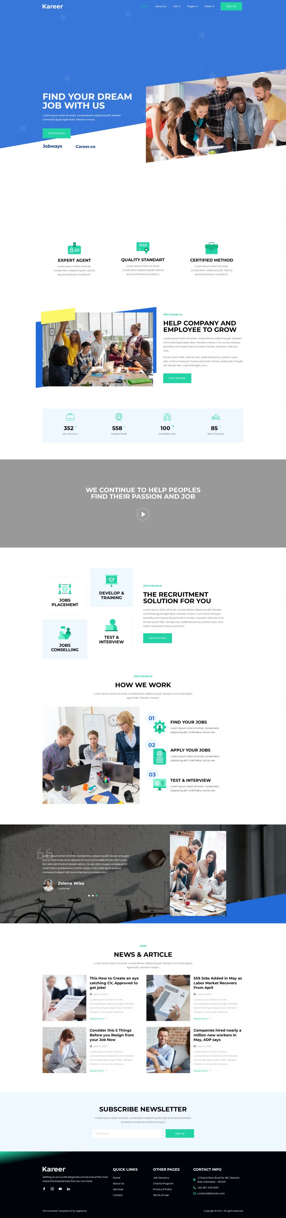 WordPress template ThemeForest Kareer