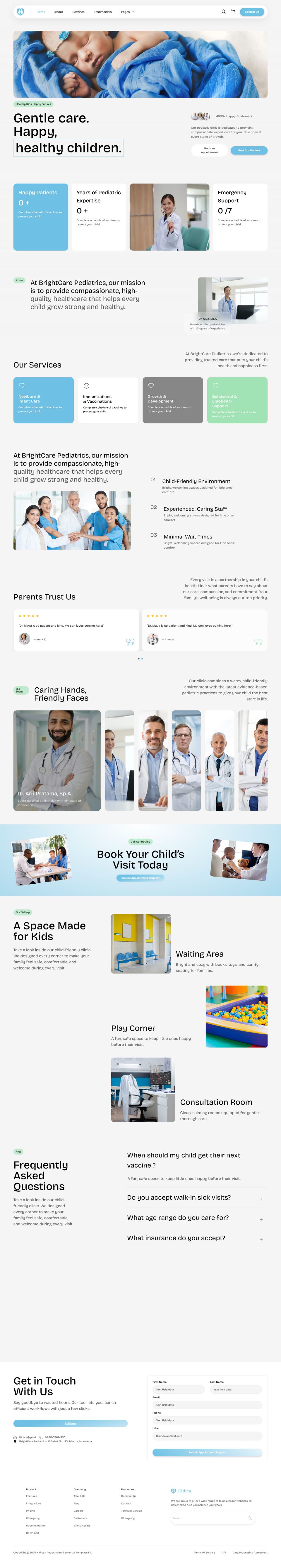 WordPress template ThemeForest Kidica