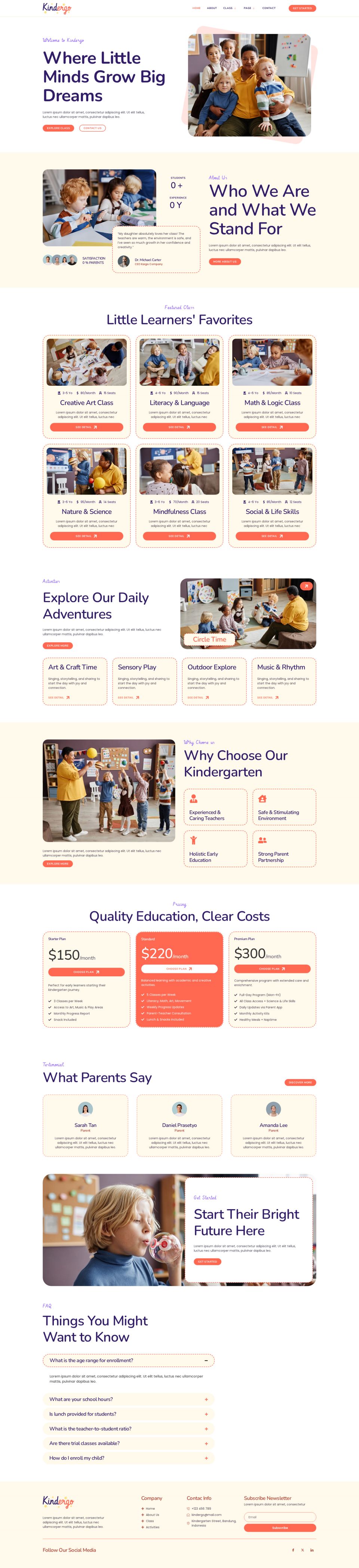 WordPress template ThemeForest Kindergo