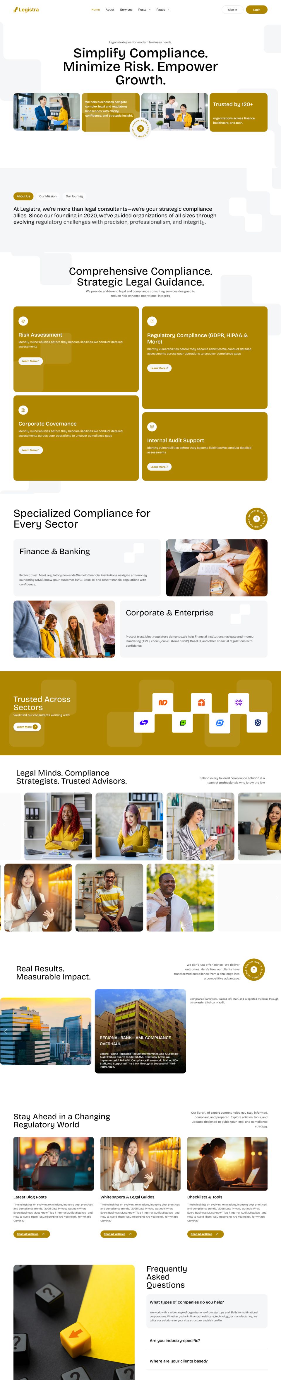 WordPress template ThemeForest Legistra