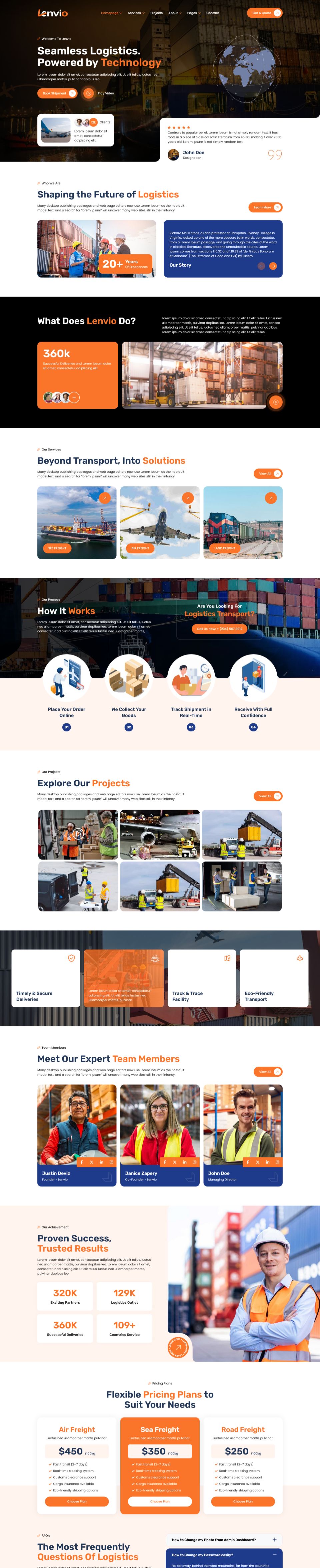 WordPress template ThemeForest Lenvio
