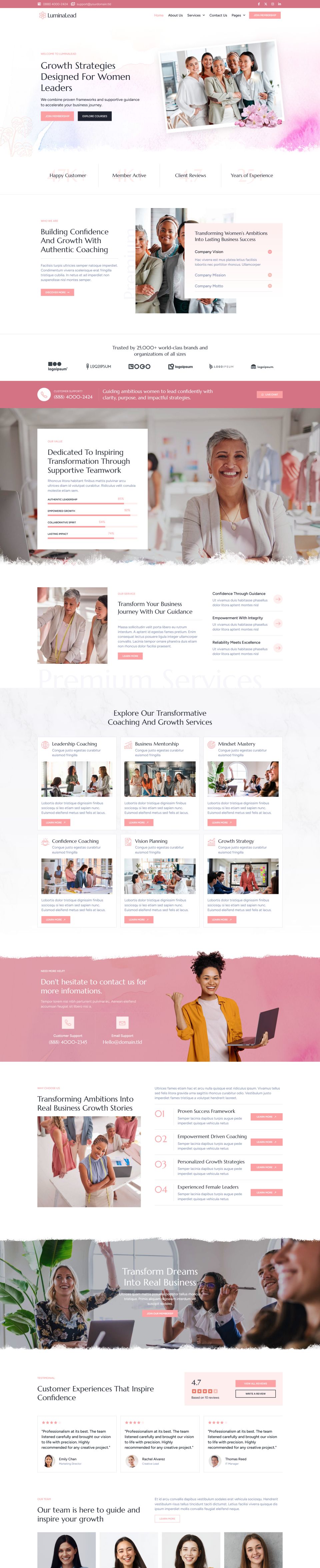 WordPress template ThemeForest LuminaLead