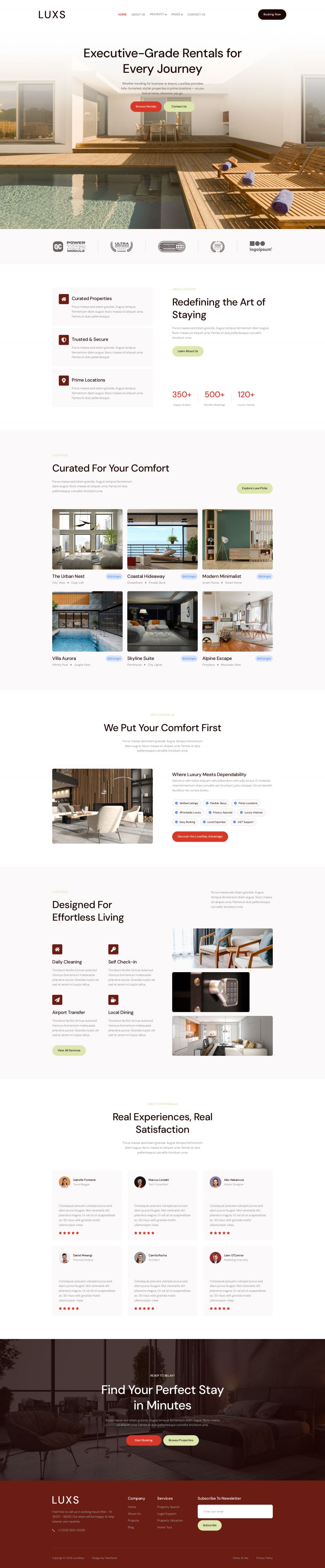WordPress template ThemeForest LuxeStay