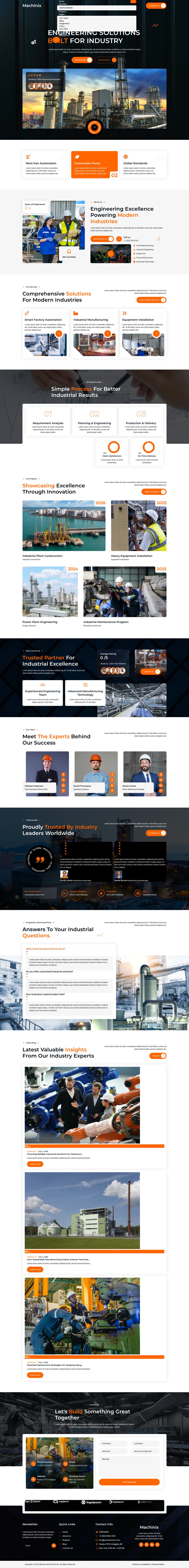 WordPress template ThemeForest Machinix