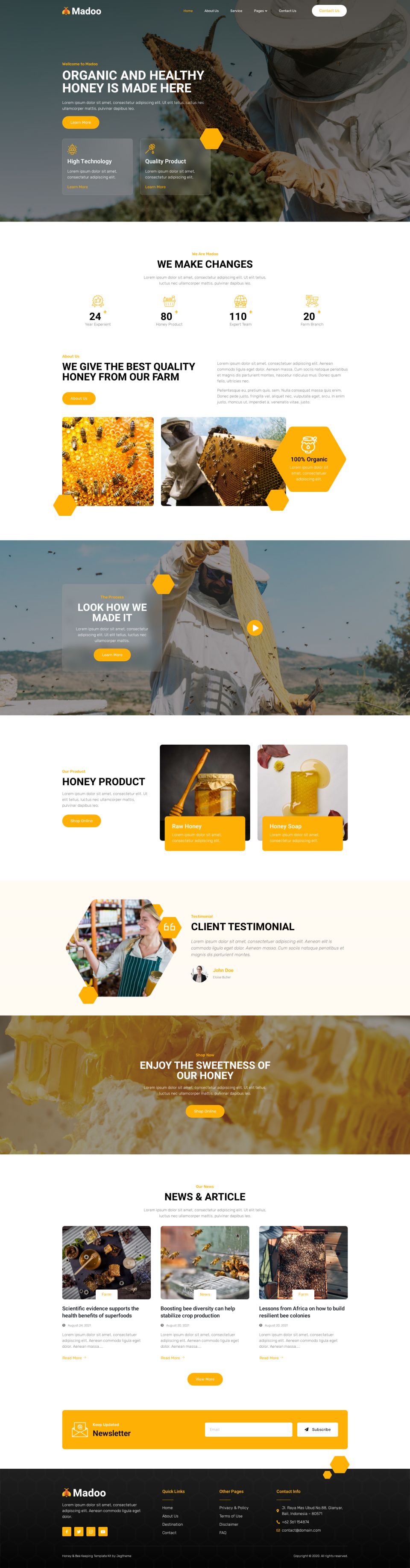 WordPress template ThemeForest Madoo