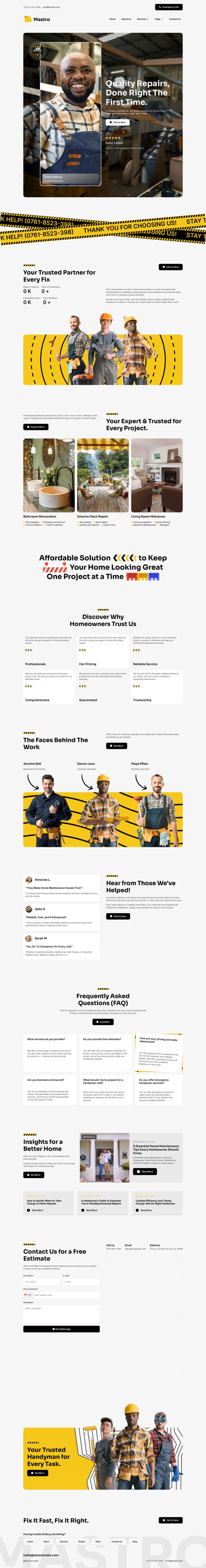 WordPress template ThemeForest Mastro