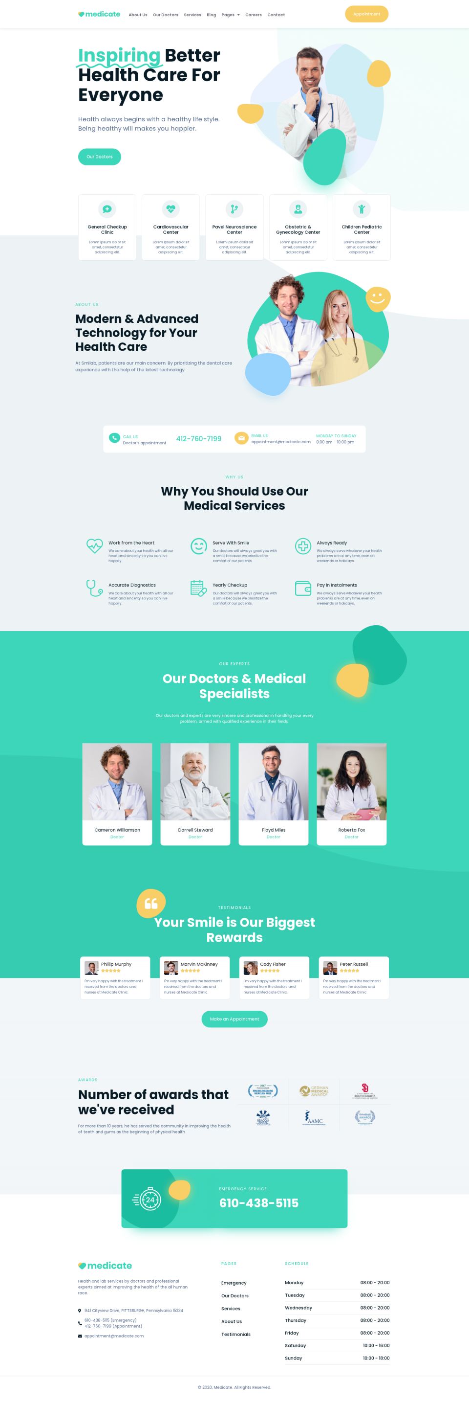 WordPress template ThemeForest Medicate