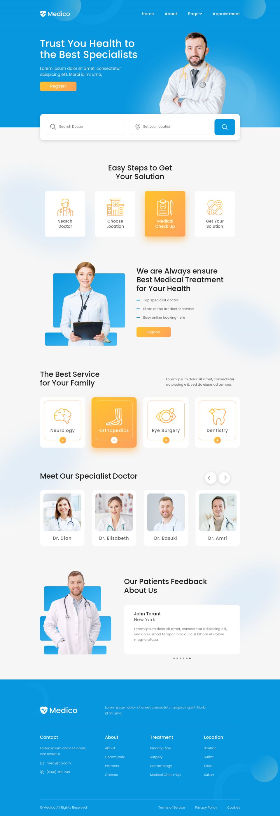 WordPress template ThemeForest Medico