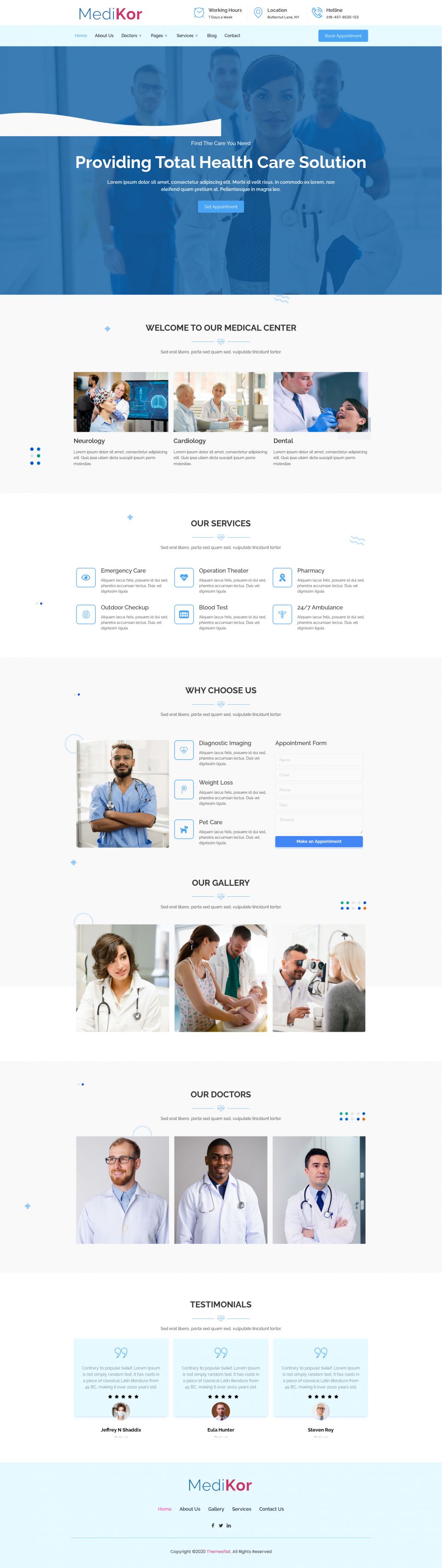 WordPress template ThemeForest Medikor