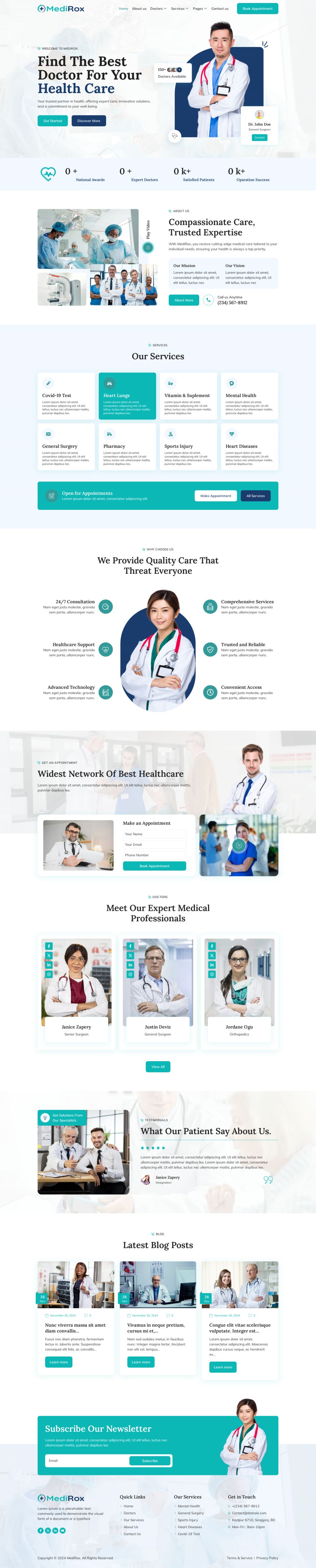 WordPress template ThemeForest MediRox