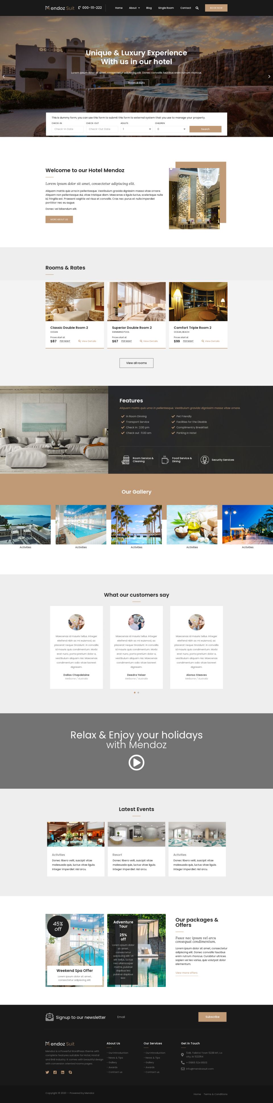 WordPress template ThemeForest Mendoz