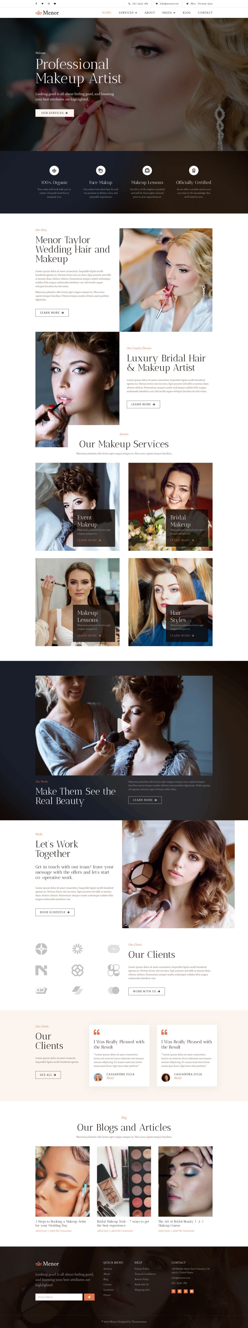 WordPress template ThemeForest Menor