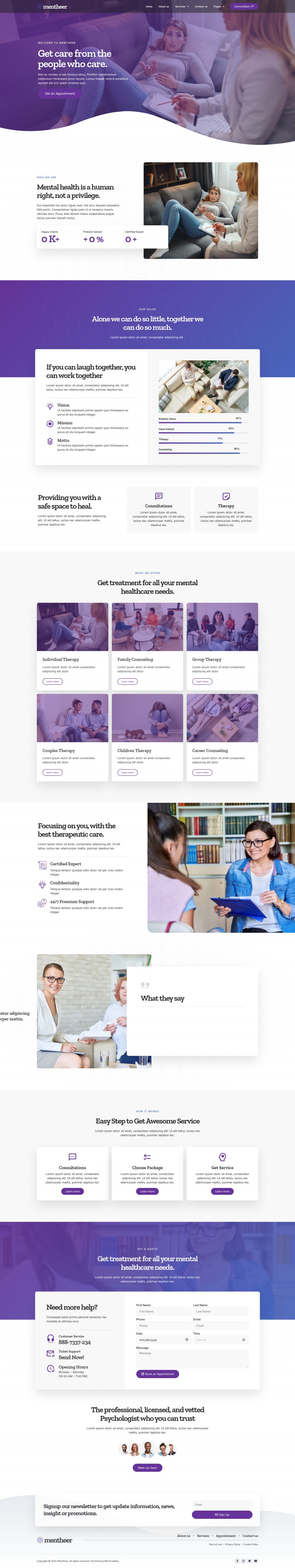 WordPress template ThemeForest Mentheer