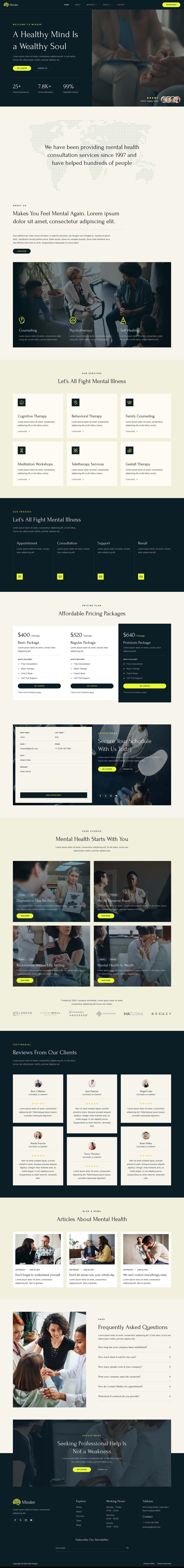 WordPress template ThemeForest Minder
