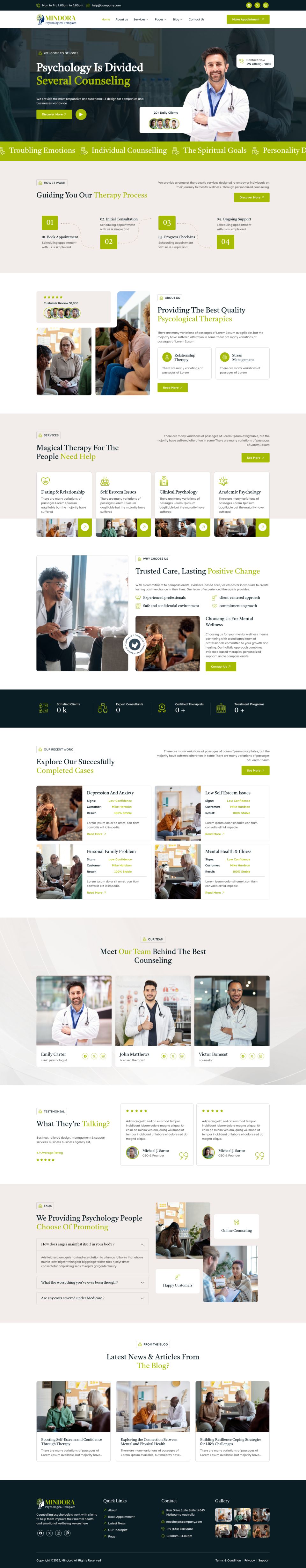 WordPress template ThemeForest Mindora