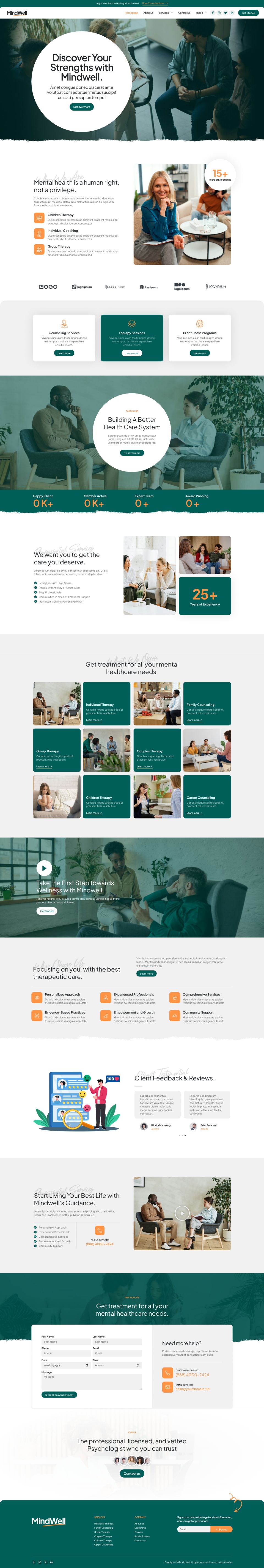 WordPress template ThemeForest MindWell