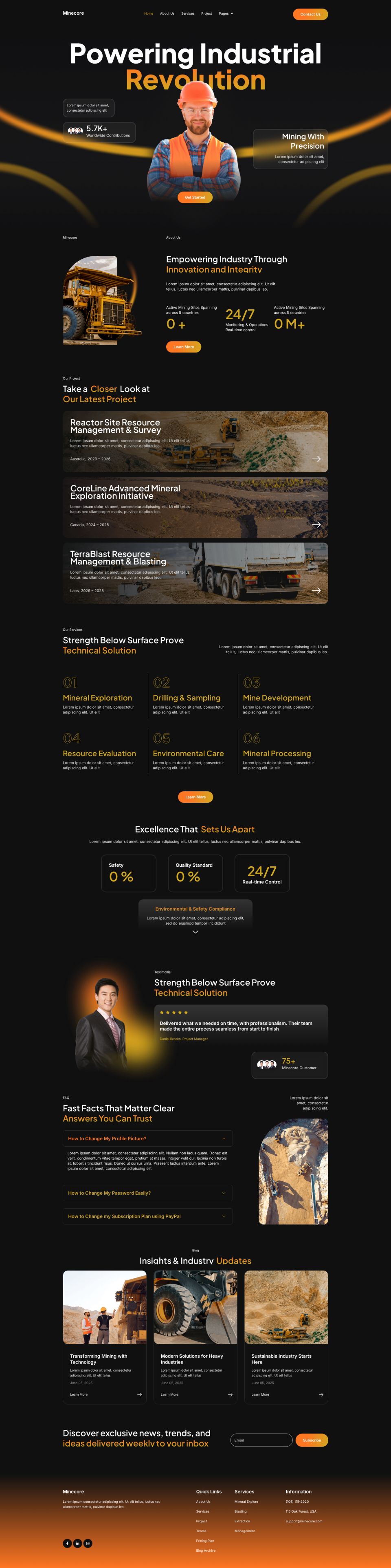 WordPress template ThemeForest Minecore