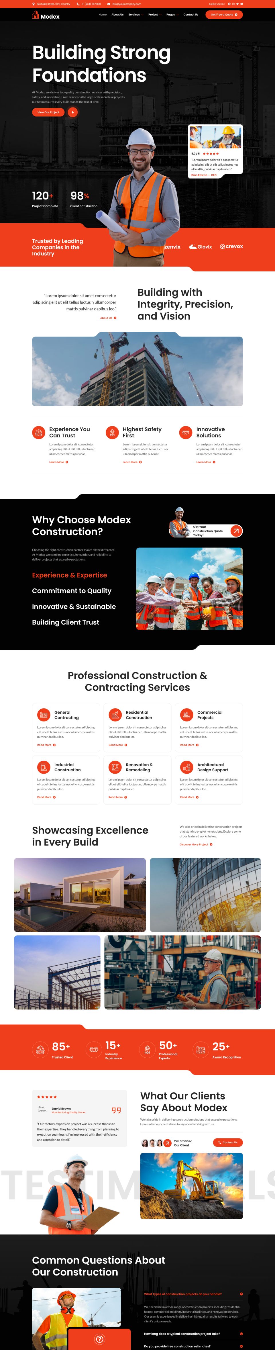 WordPress template ThemeForest Modex