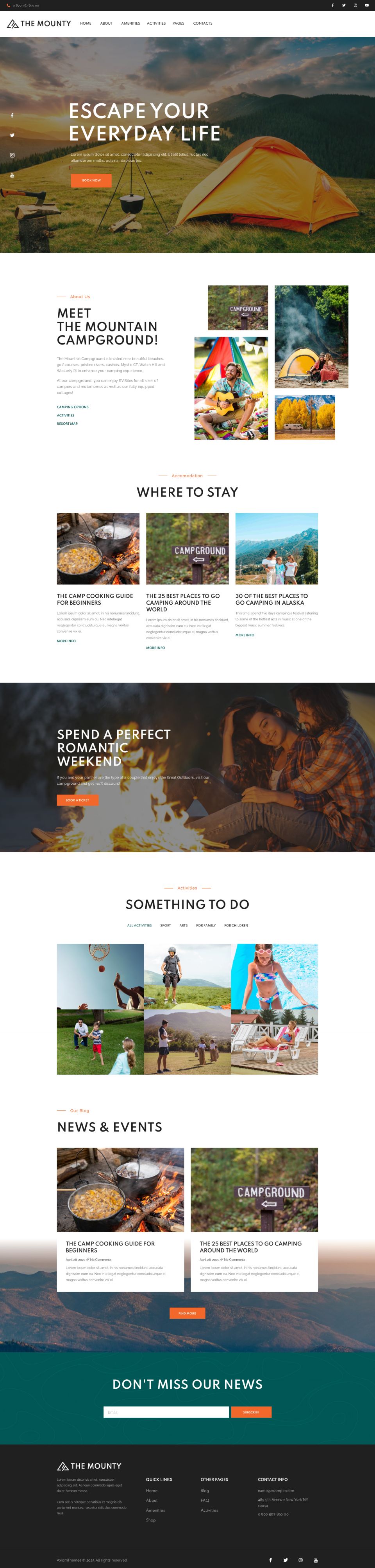 WordPress template ThemeForest Mounty