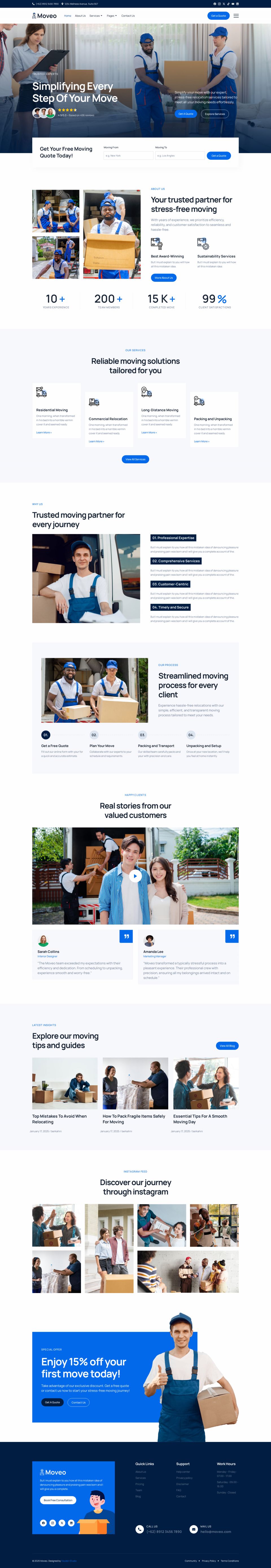 WordPress template ThemeForest Moveo