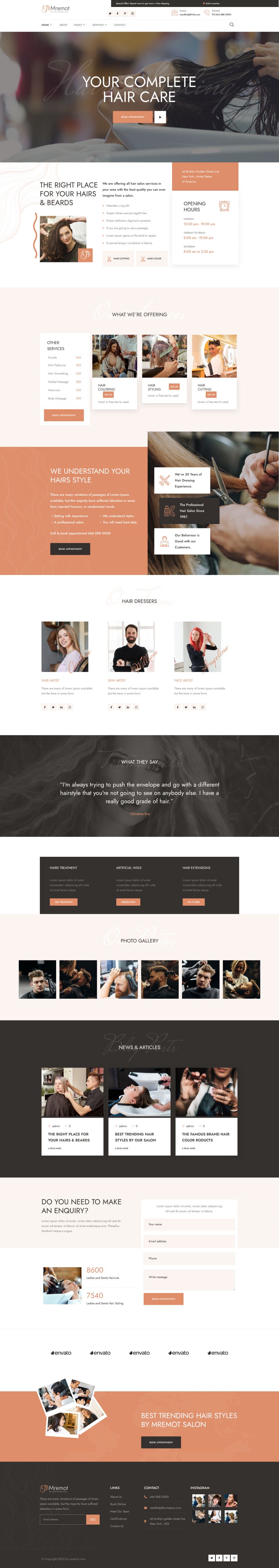 WordPress template ThemeForest Mremot