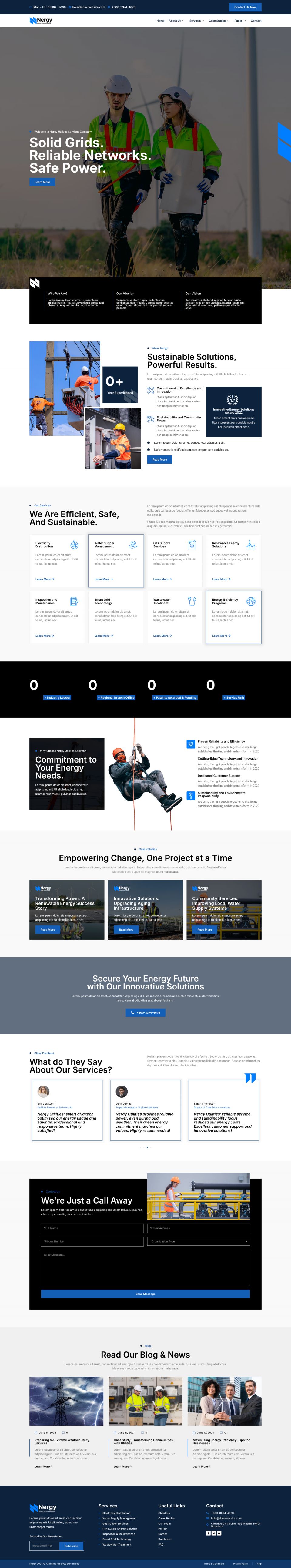 WordPress template ThemeForest Nergy