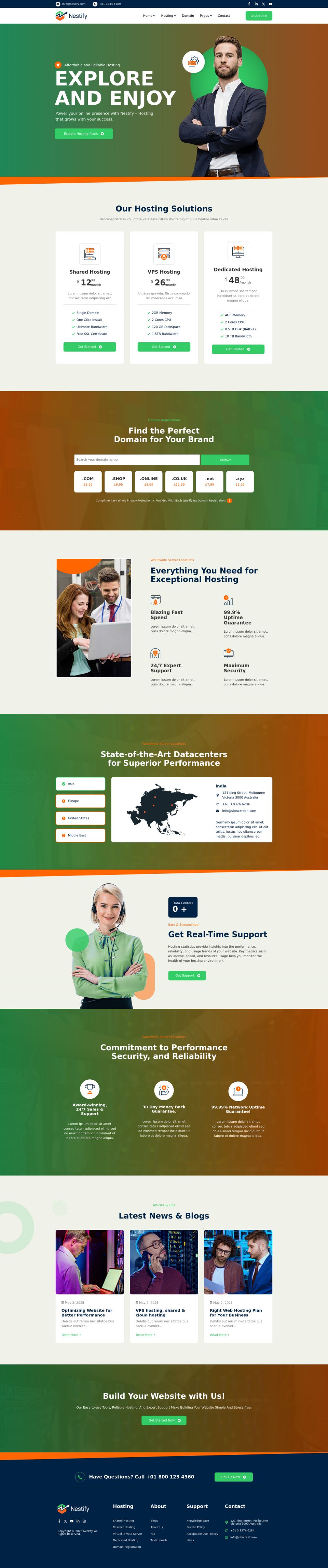 WordPress template ThemeForest Nestify