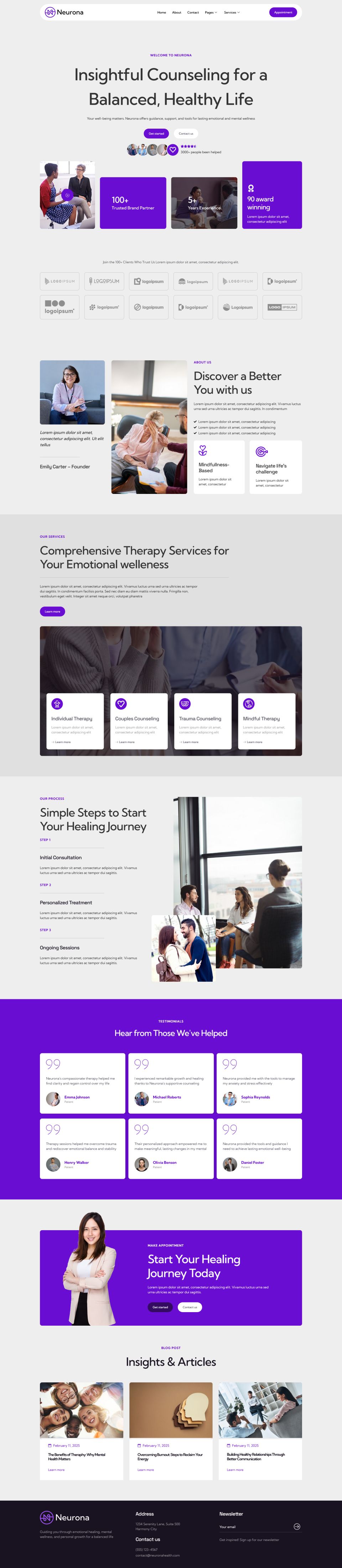 WordPress template ThemeForest Neurona