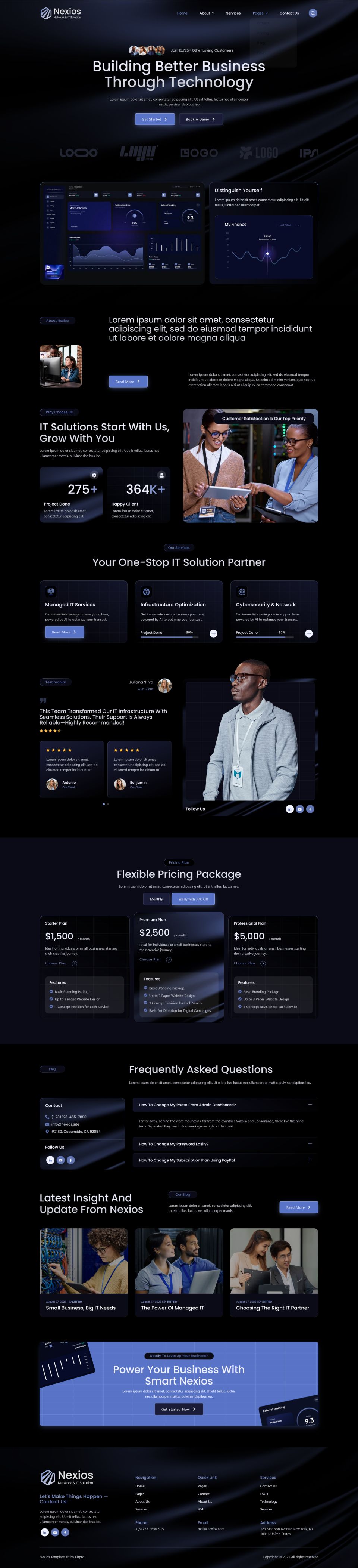 WordPress template ThemeForest Nexios