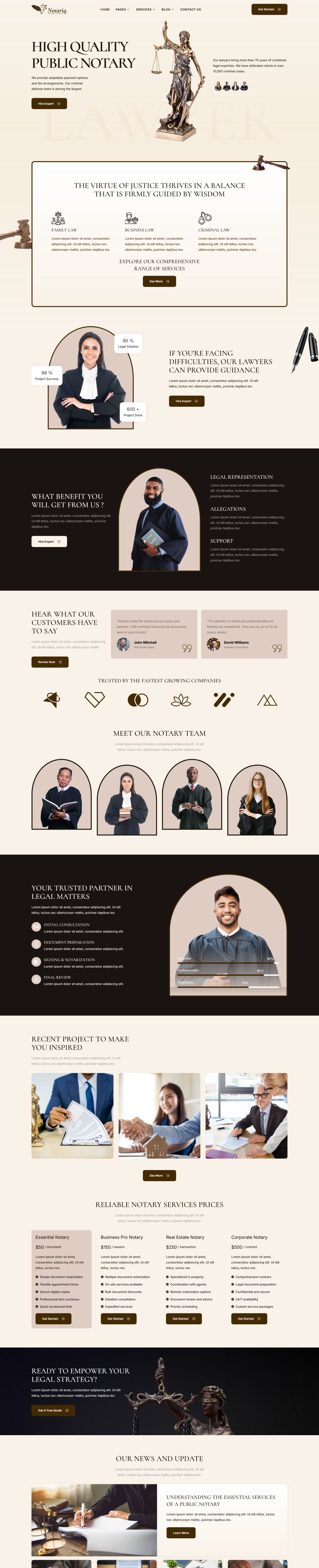 WordPress template ThemeForest Notariq