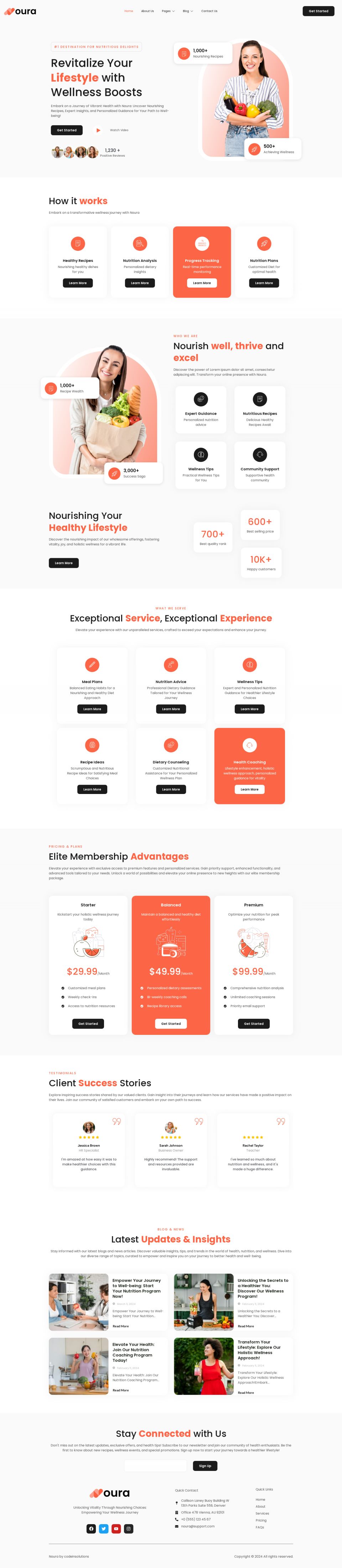WordPress template ThemeForest Noura