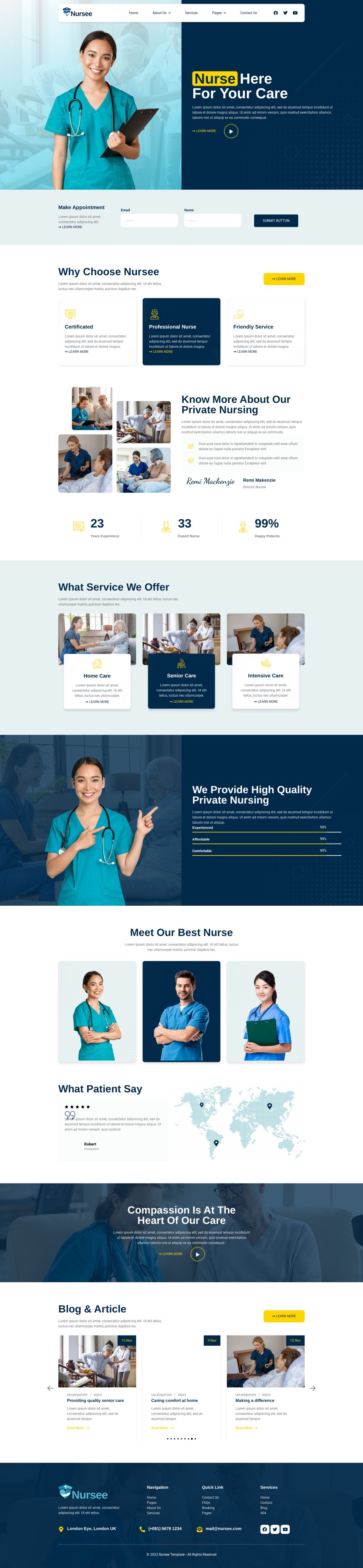 WordPress template ThemeForest Nursee