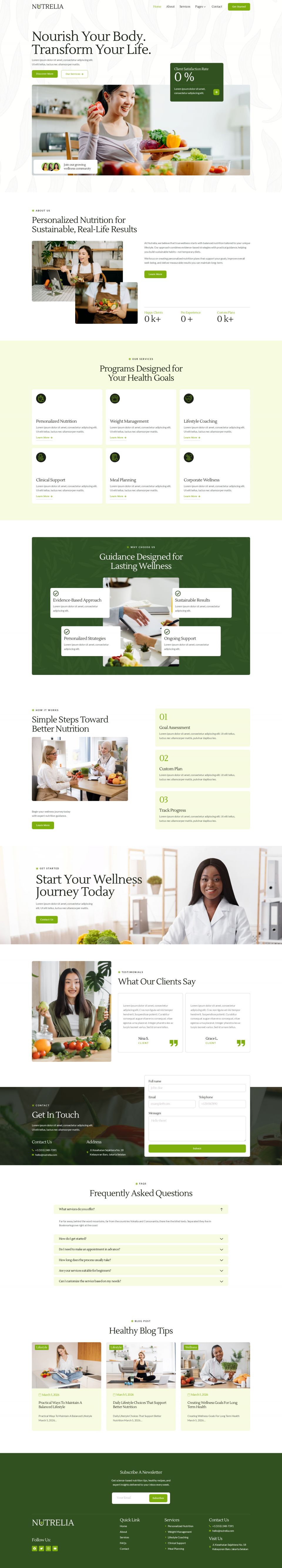 Template ThemeForest Nutrelia WordPress template ThemeForest Nutrelia