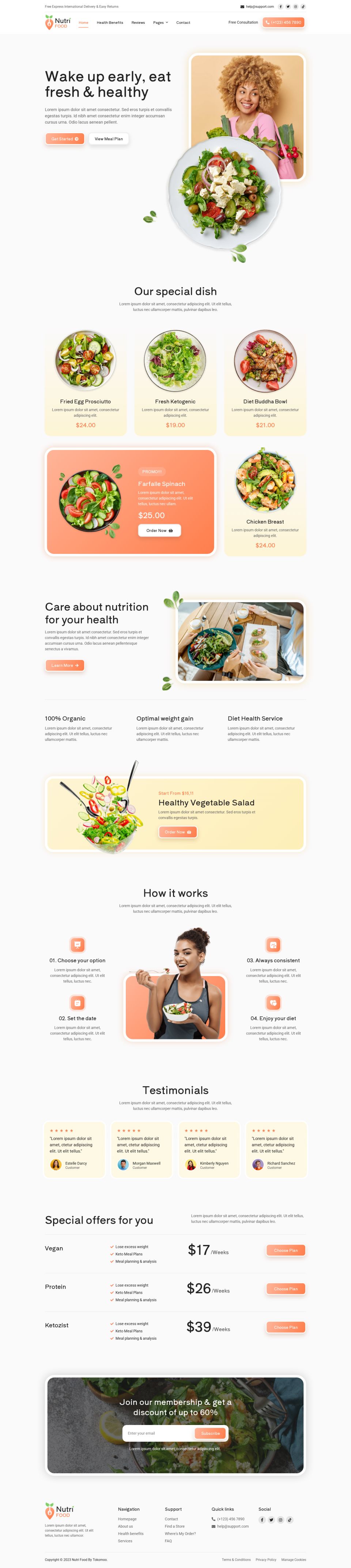 WordPress template ThemeForest Nutri Food