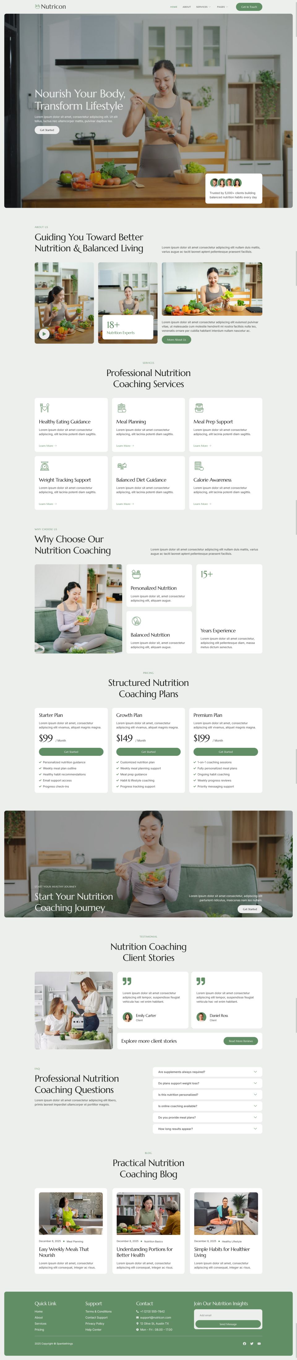 WordPress template ThemeForest Nutricon