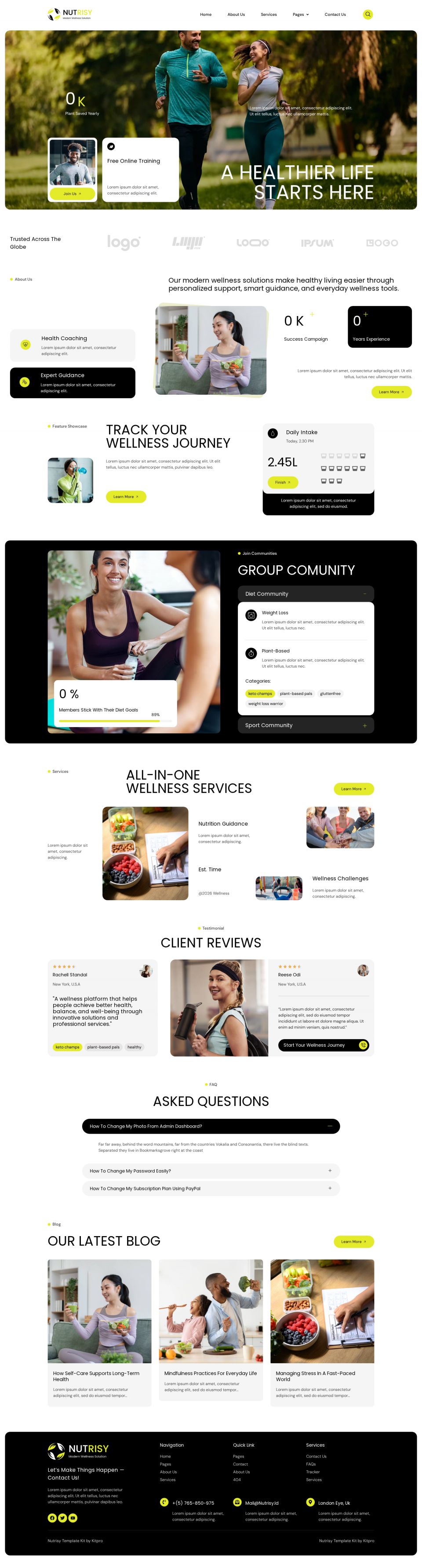 Template ThemeForest Nutrisy WordPress template ThemeForest Nutrisy